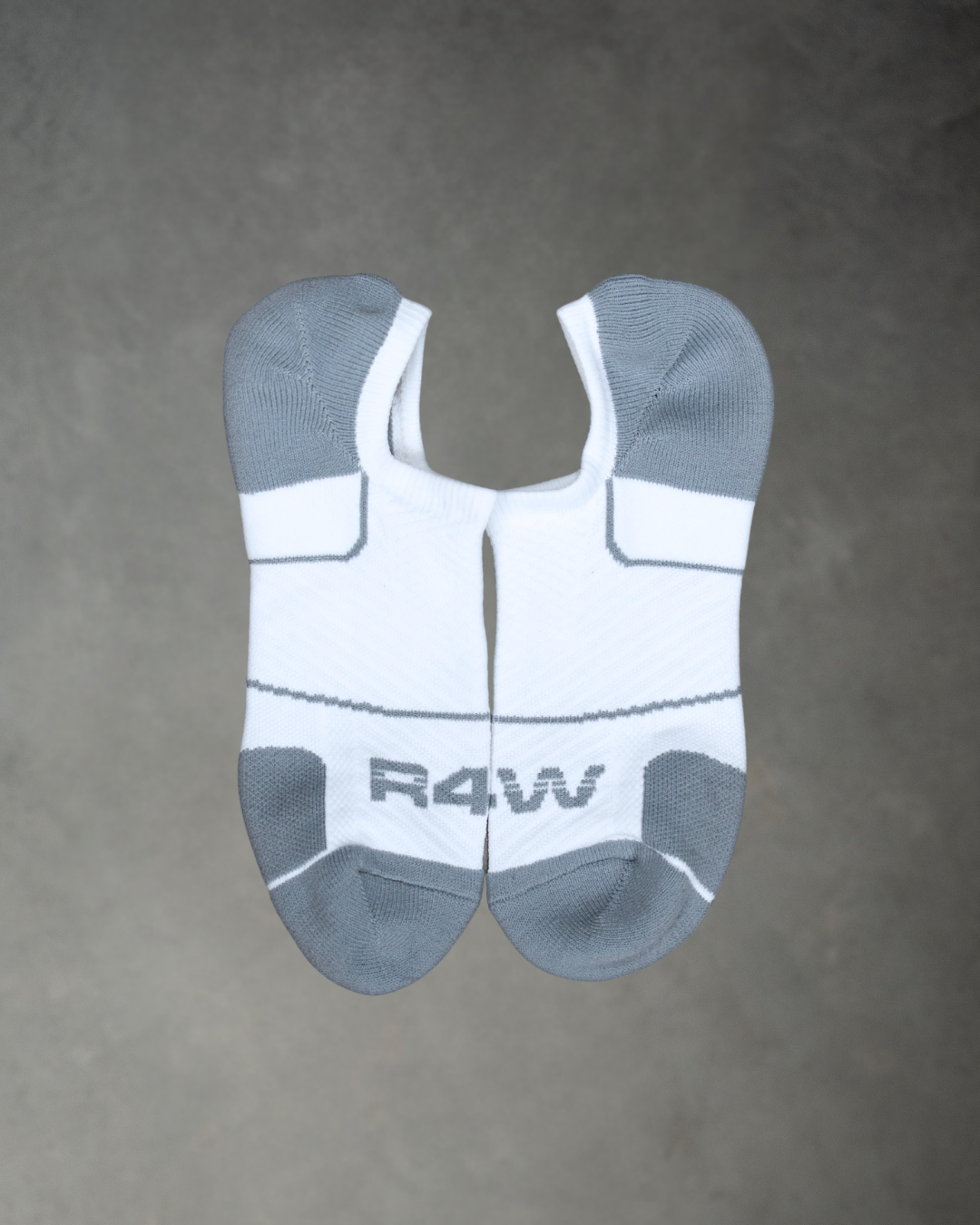 R4W COMPRESSION INVISI SOCKS WHITE/GREY