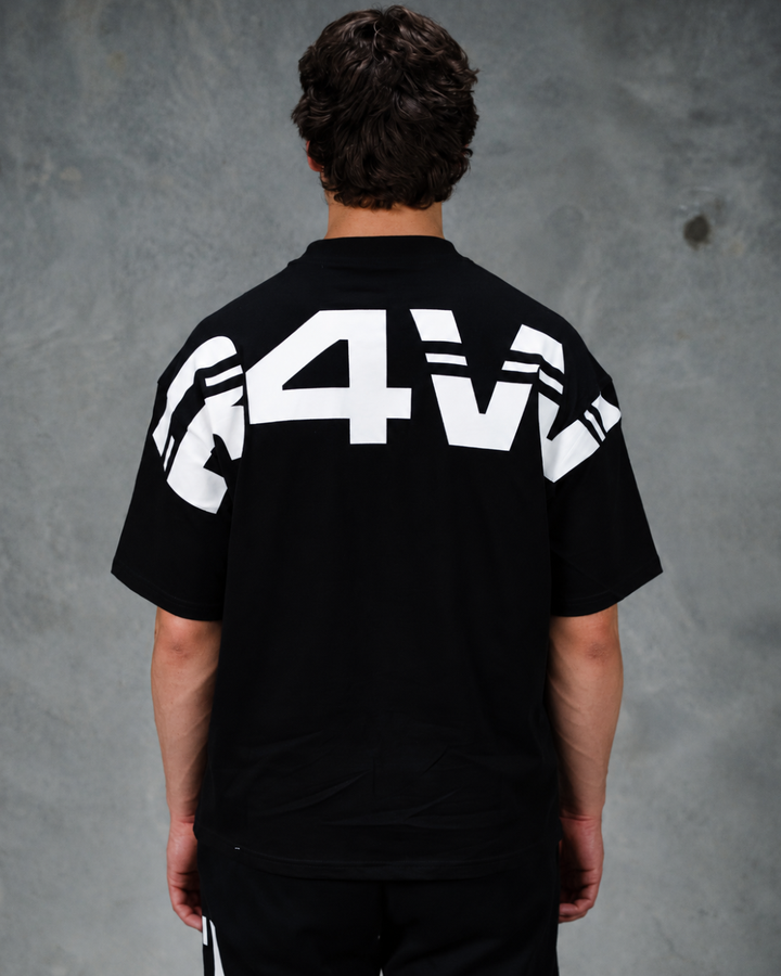 R4W OFF DUTY OVERSIZED TEE BLACK