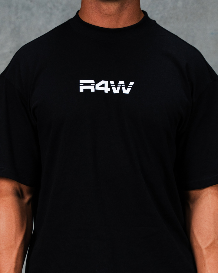 R4W OFF DUTY OVERSIZED TEE BLACK