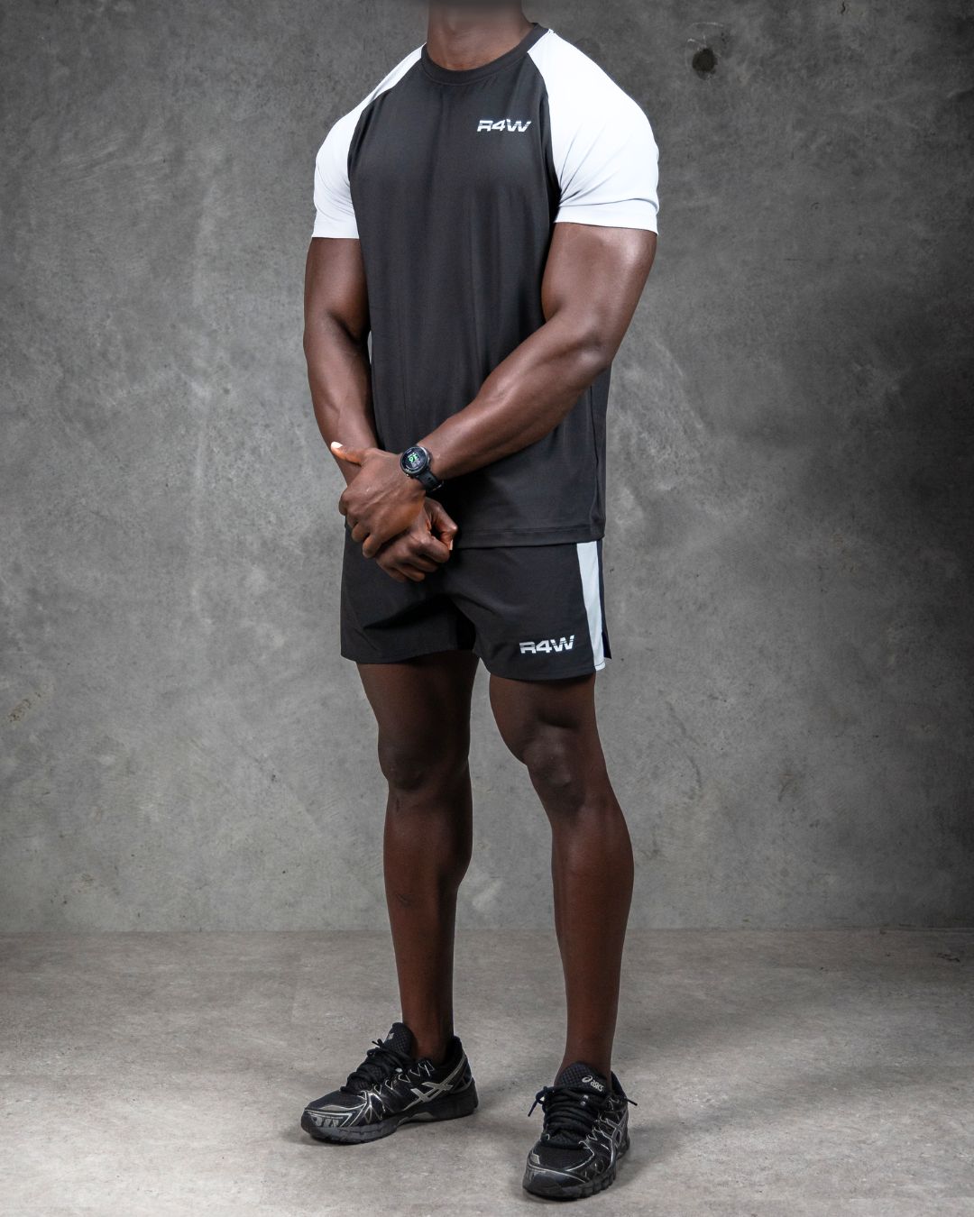 R4W HYBRID TEE BLACK/GREY