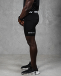 R4W COMPRESSION SHORTS BLACK
