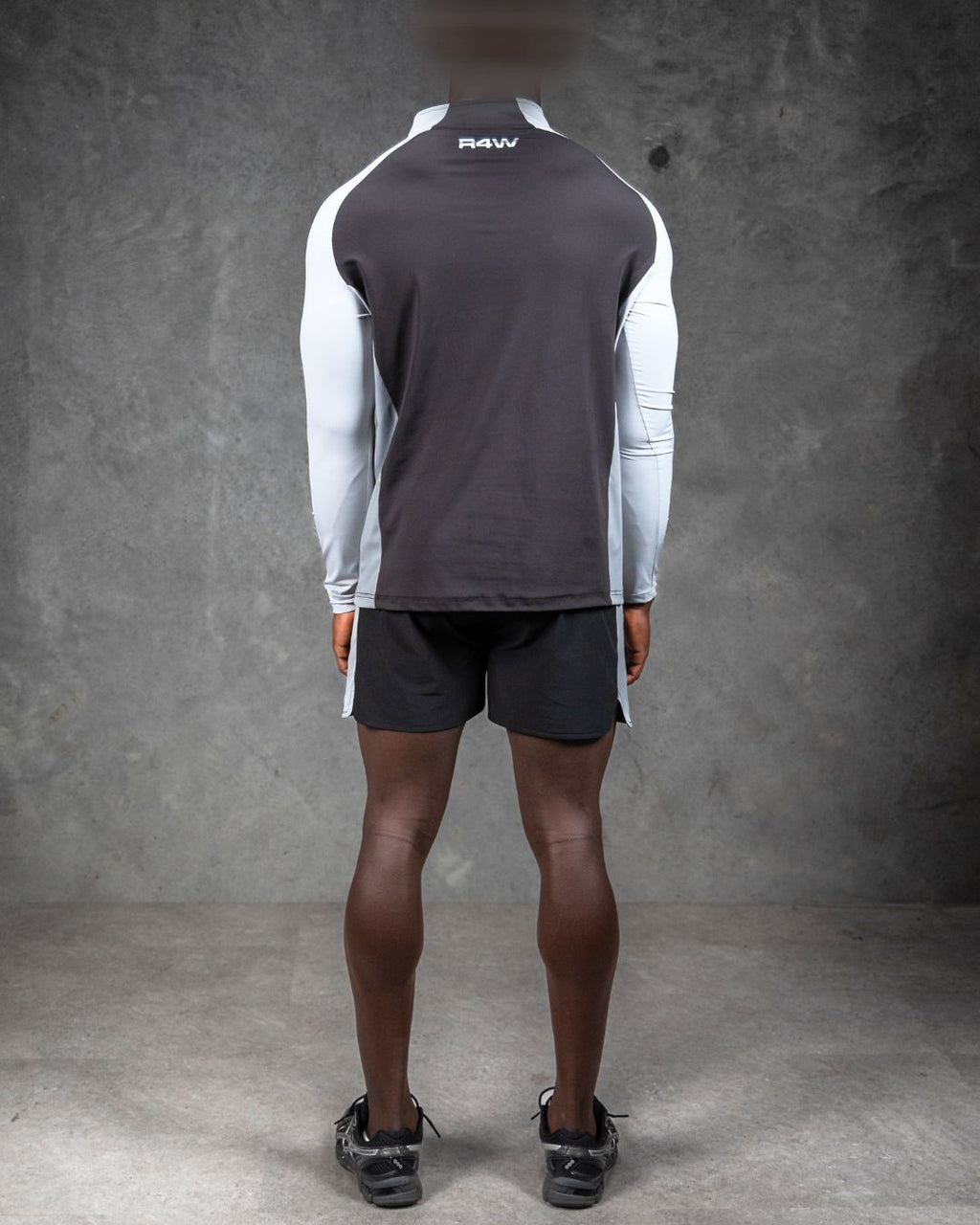 R4W HYBRID QUARTER ZIP BLACK/GREY
