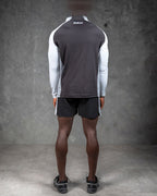 R4W HYBRID QUARTER ZIP BLACK/GREY
