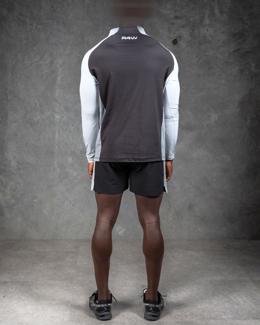 R4W HYBRID QUARTER ZIP BLACK/GREY