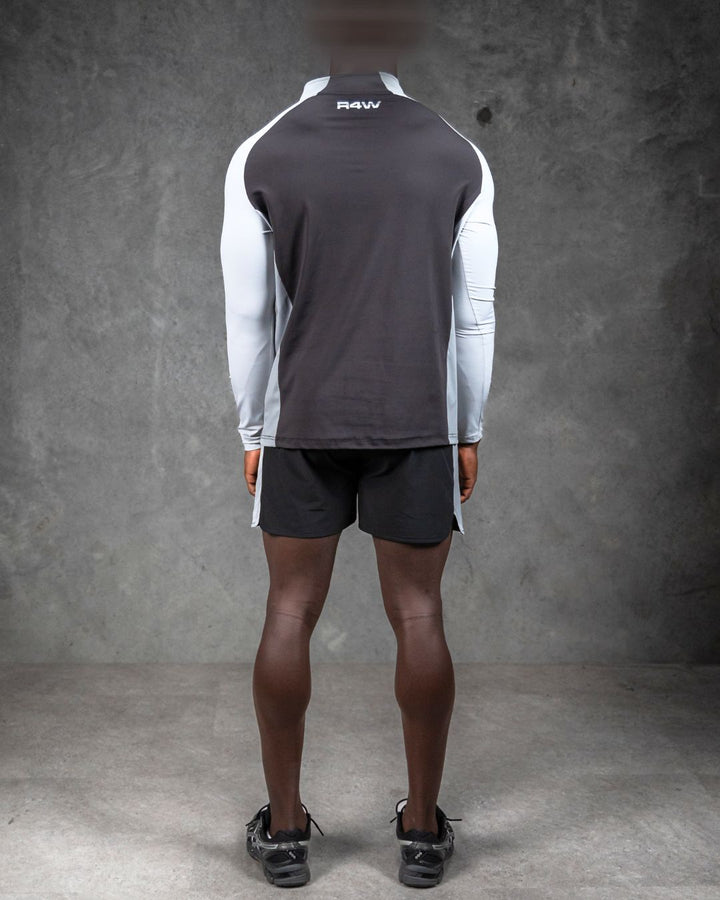 R4W HYBRID QUARTER ZIP BLACK/GREY