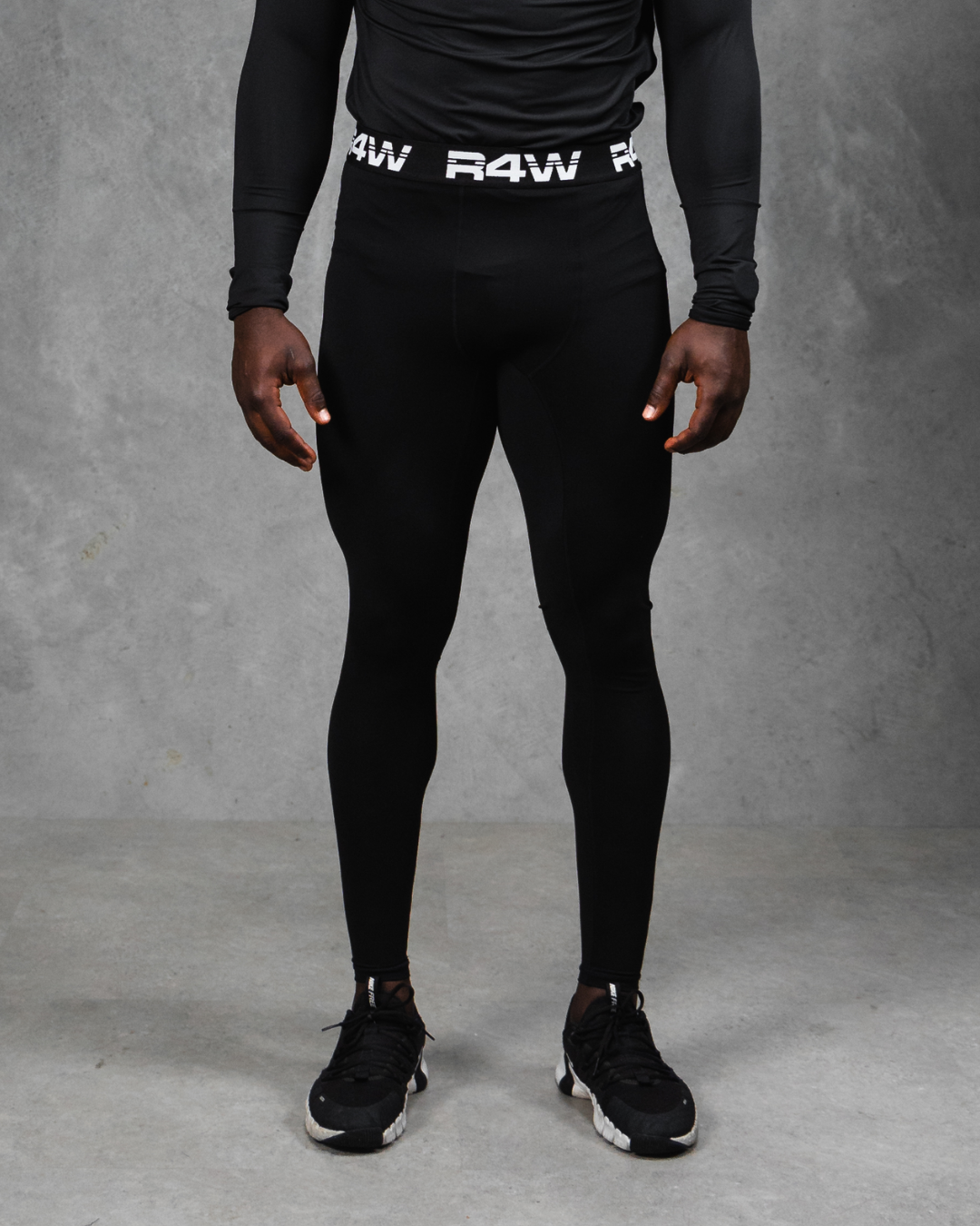 R4W COMPRESSION LEGGINGS BLACK