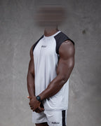 R4W HYBRID MUSCLE TANK GREY/BLACK