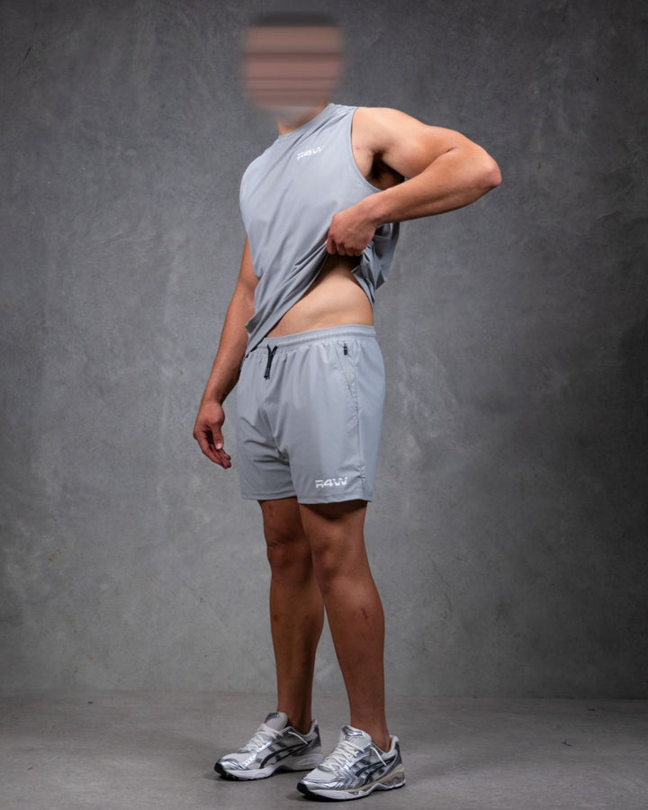 R4W PRO FLEX SHORTS LIGHT GREY