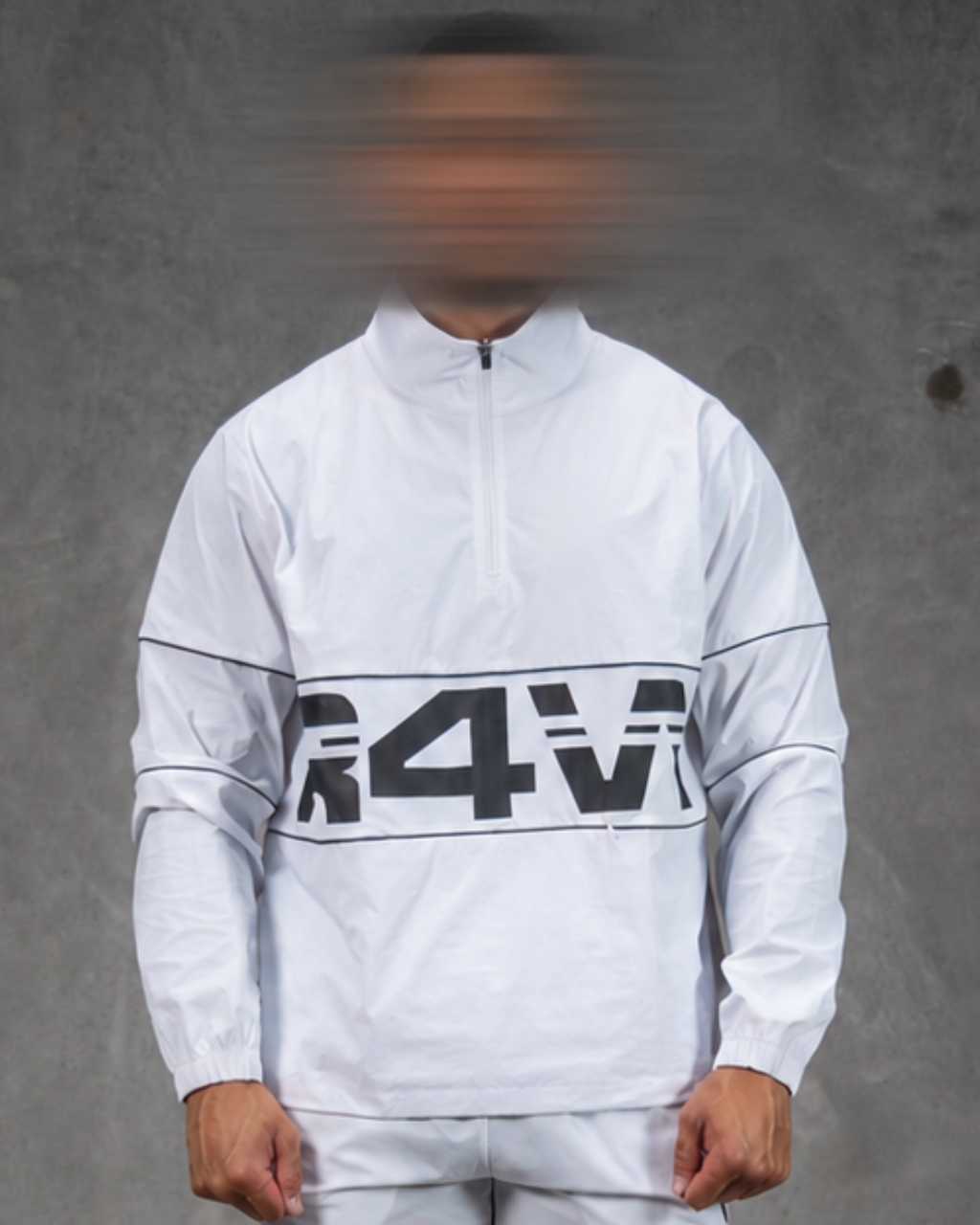 R4W DYNAMIC PULLOVER WINDBREAKER WHITE