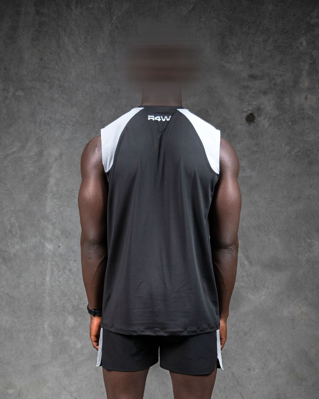R4W HYBRID MUSCLE TANK BLACK/GREY