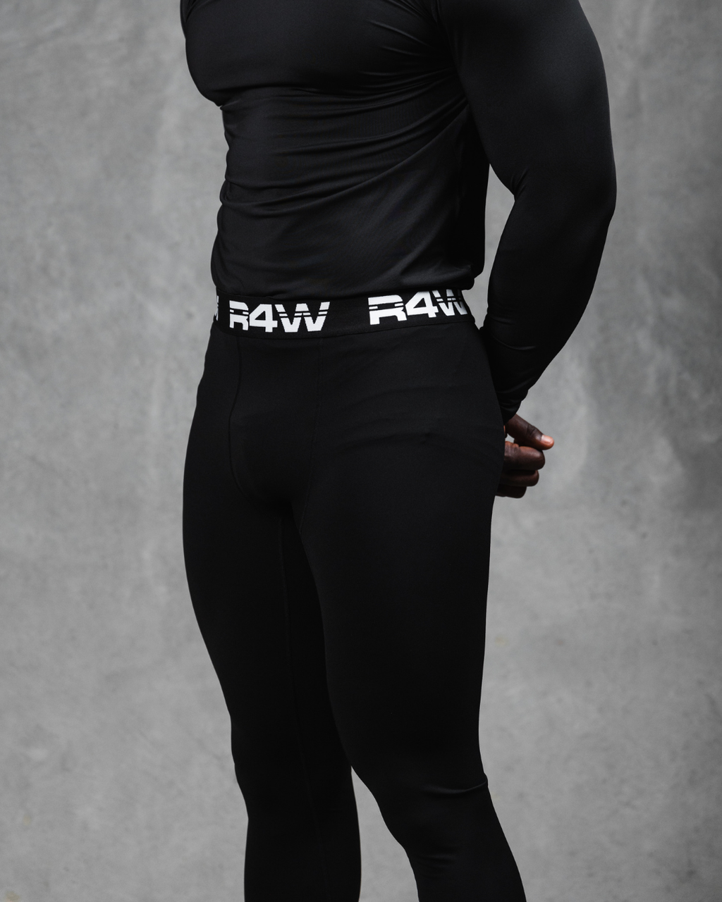 R4W COMPRESSION LEGGINGS BLACK