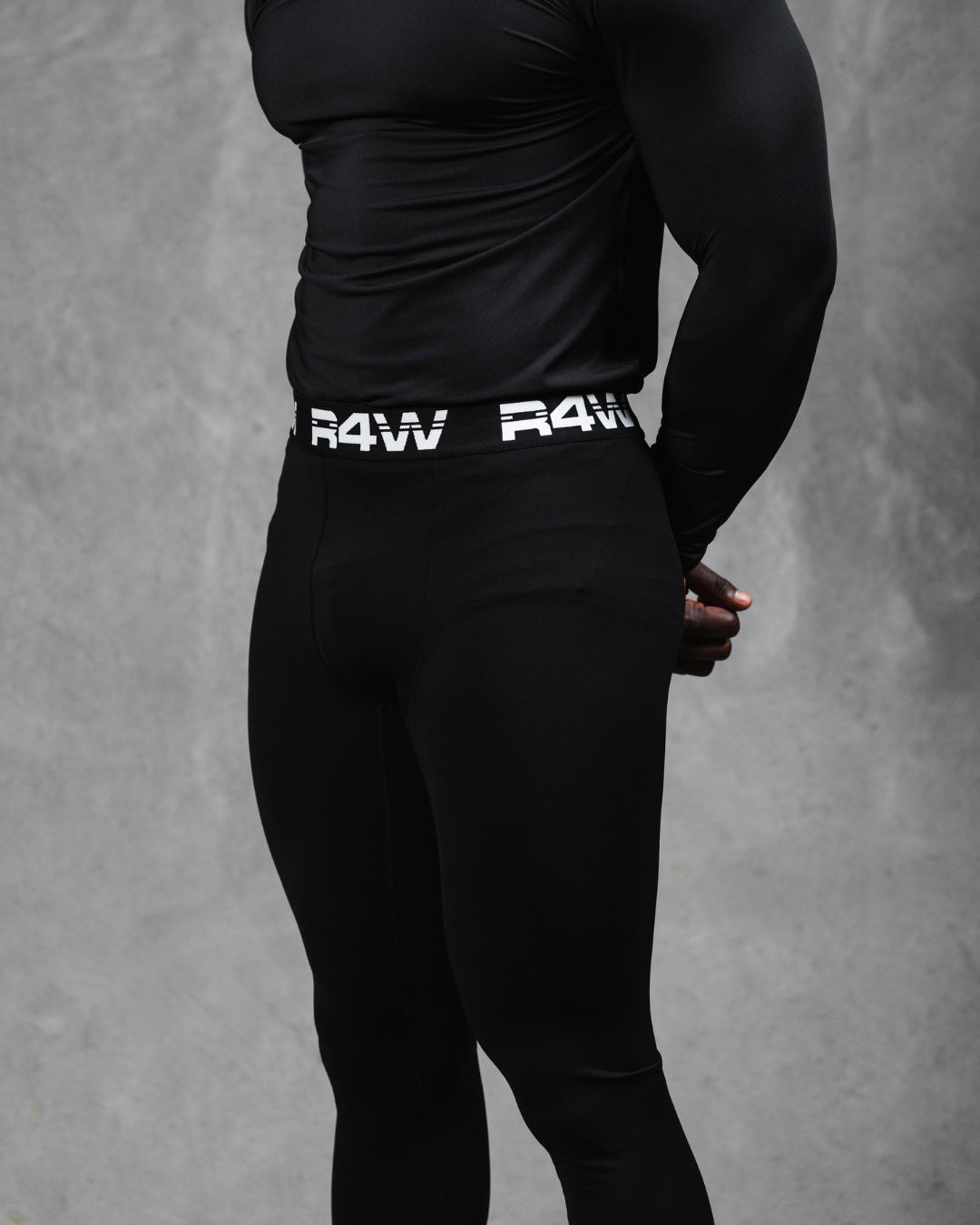 R4W COMPRESSION LEGGINGS BLACK