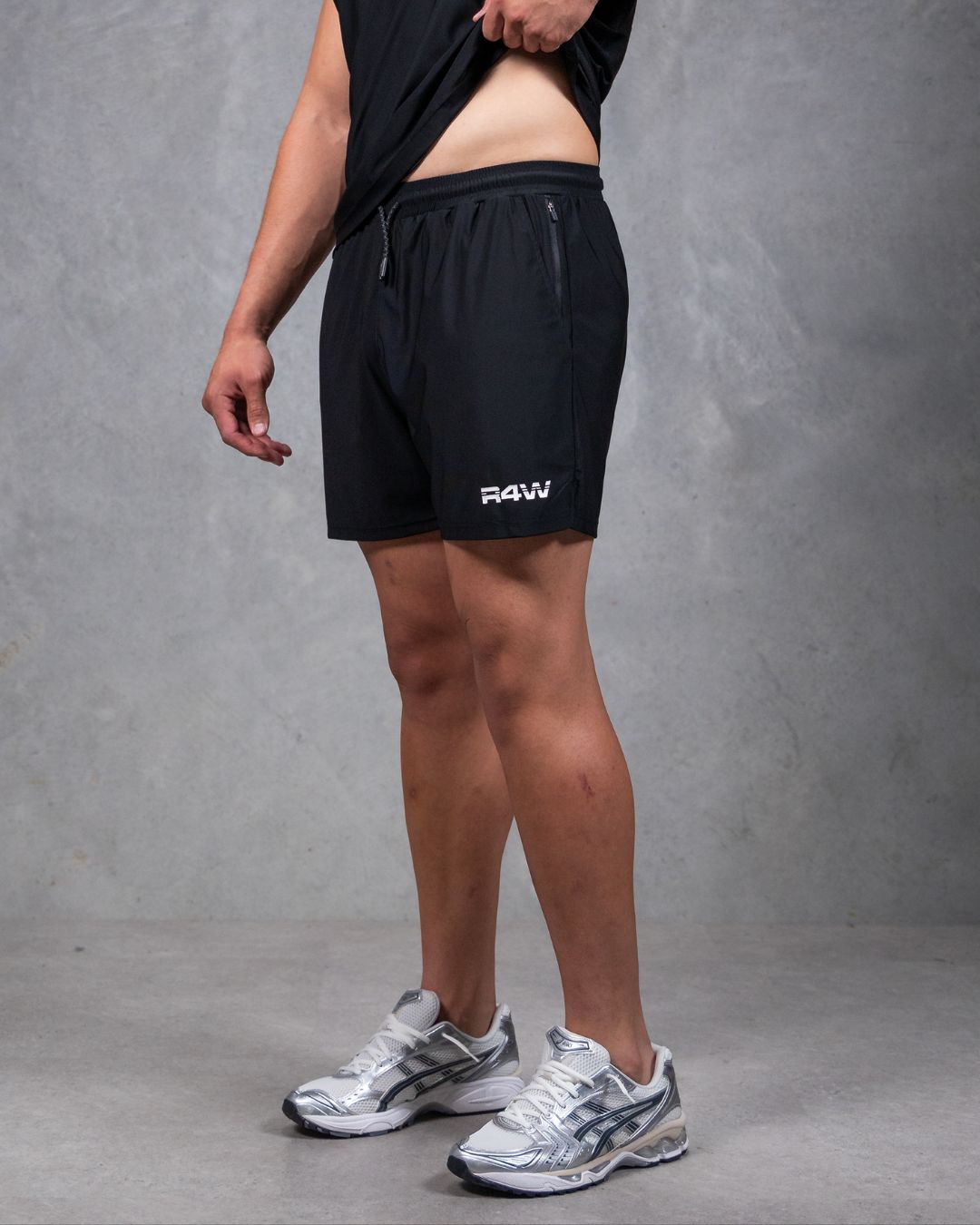 R4W PRO FLEX SHORTS BLACK/WHITE