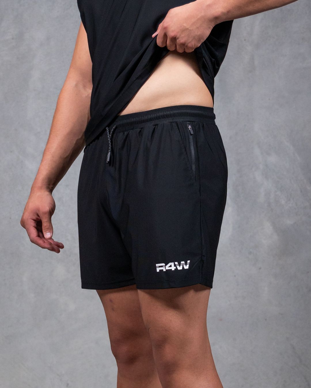 R4W PRO FLEX SHORTS BLACK/WHITE