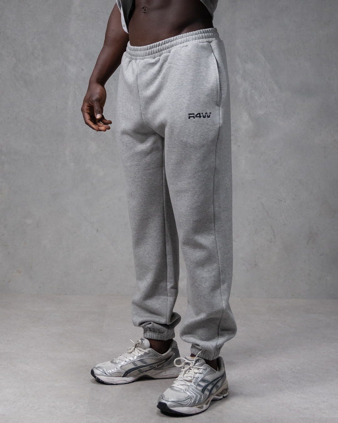 R4W FLEECE TRACKPANTS MARL GREY