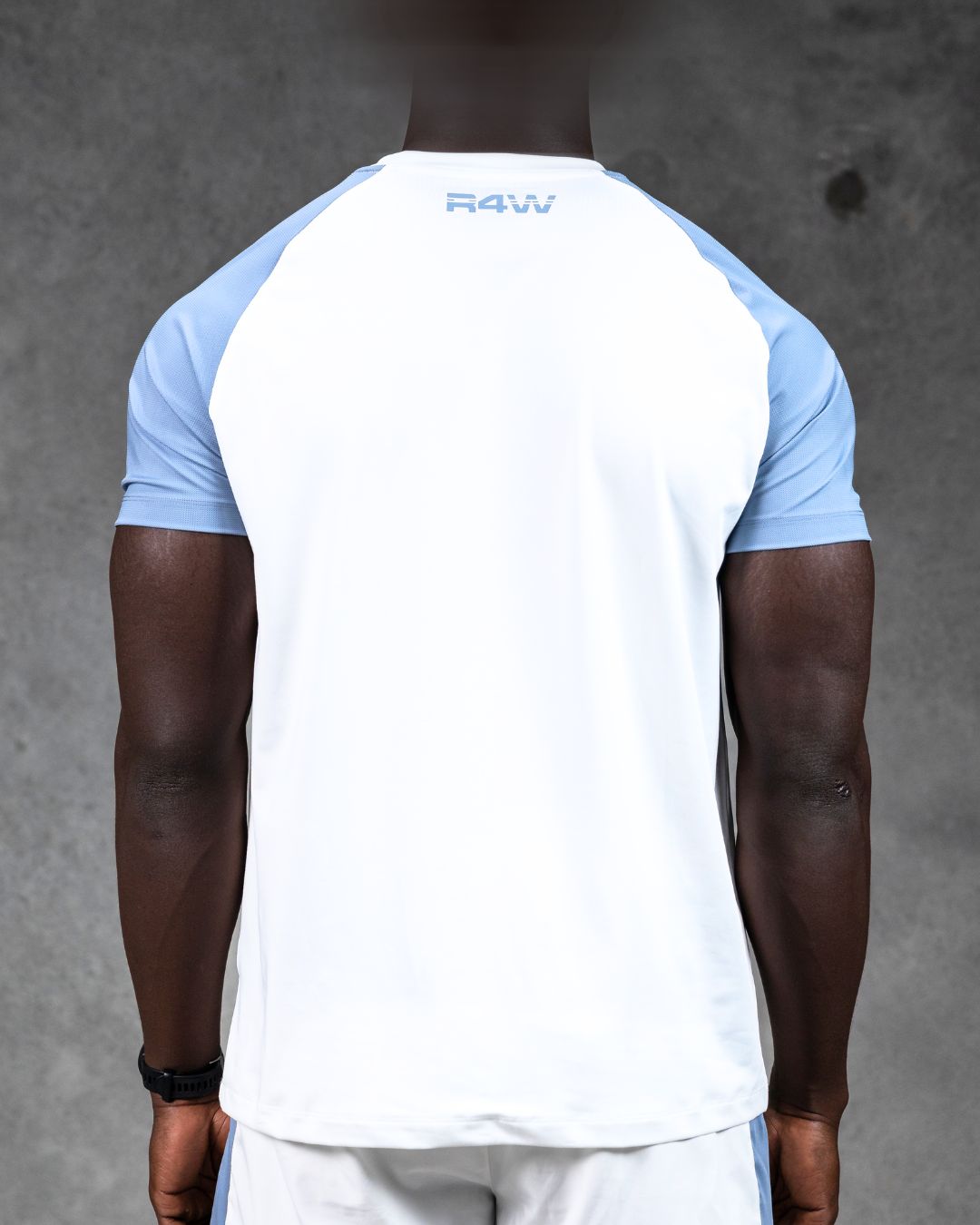 R4W HYBRID TEE WHITE/LIGHT BLUE
