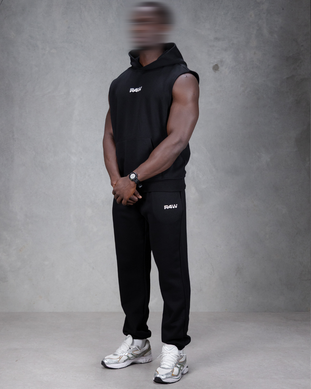 R4W FLEECE TRACKPANTS BLACK