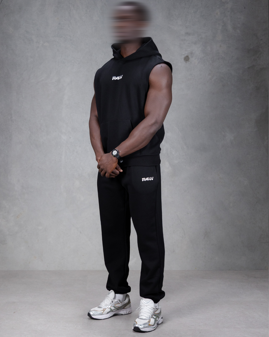 R4W FLEECE TRACKPANTS BLACK
