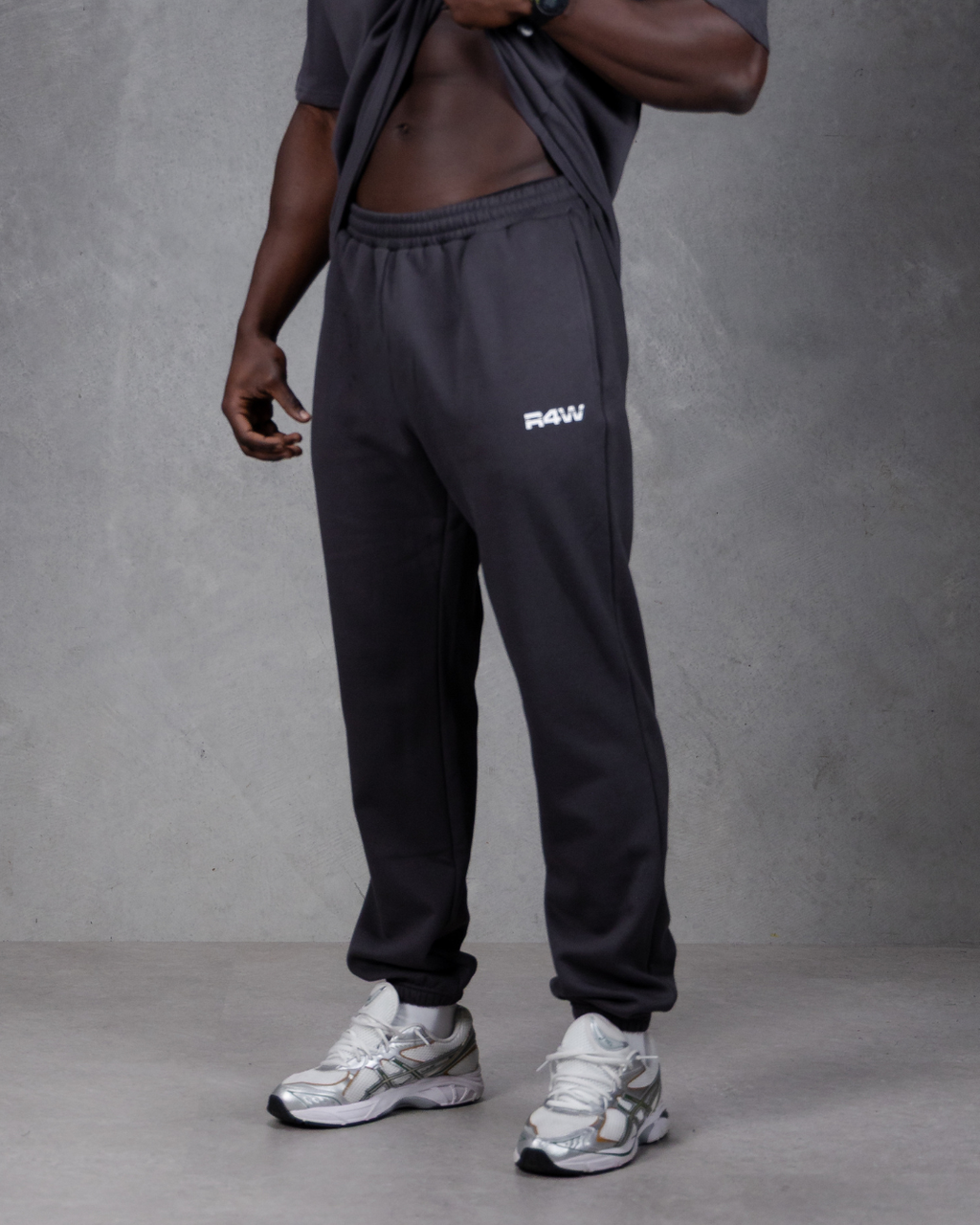 R4W FLEECE TRACKPANTS CHARCOAL