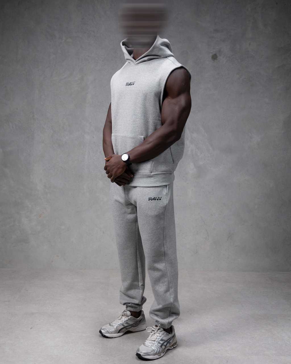 R4W FLEECE TRACKPANTS MARL GREY