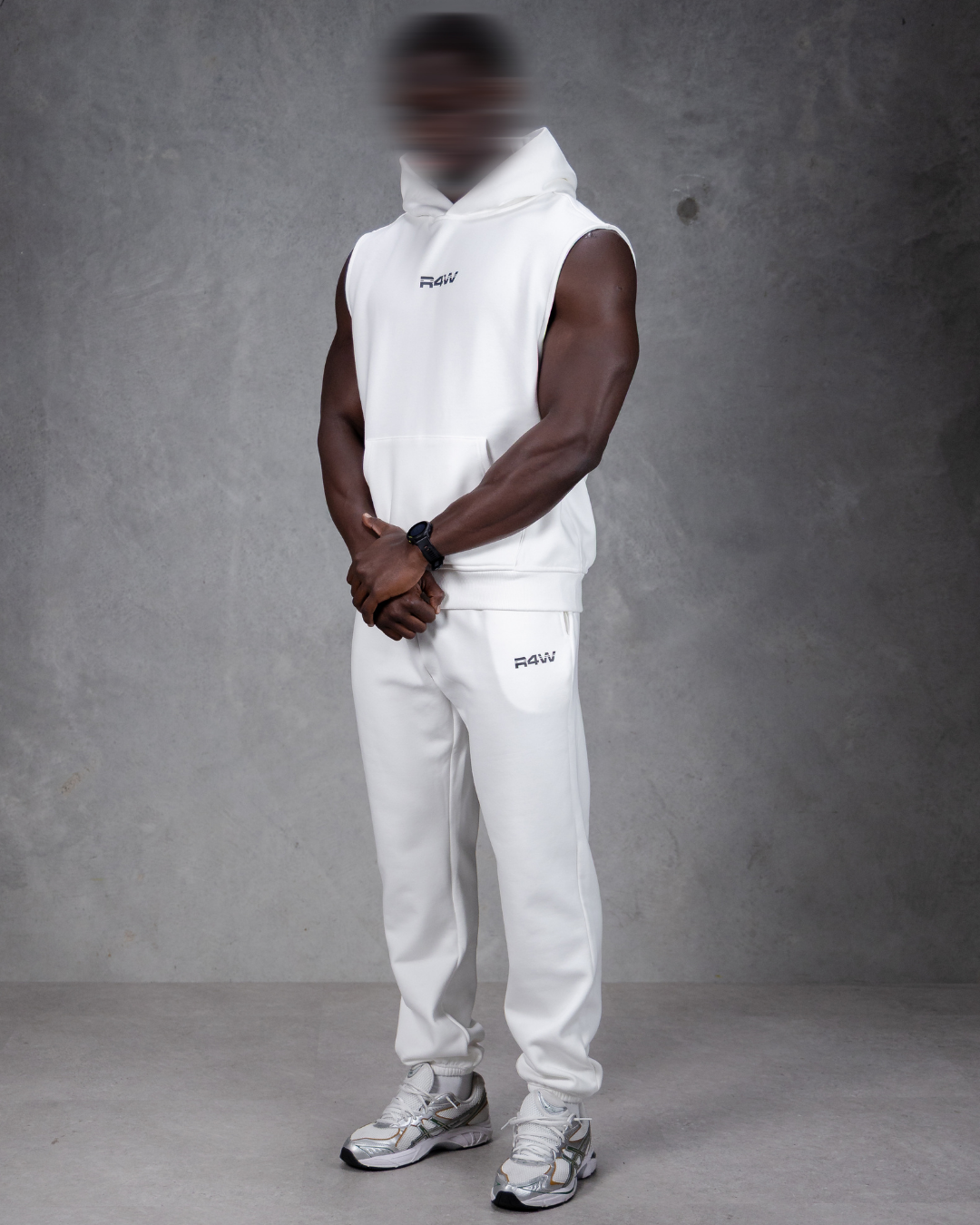 R4W FLEECE TRACKPANTS WHITE