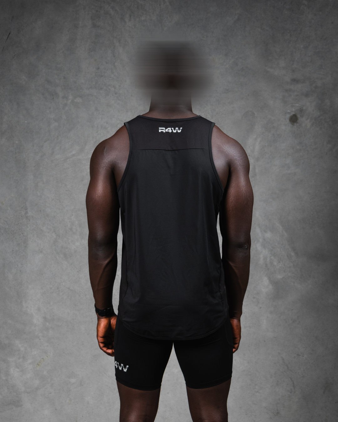 R4W ESSENTIALS RACER SINGLET BLACK