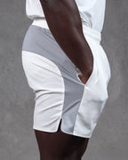 R4W HYBRID  SHORTS WHITE/GREY