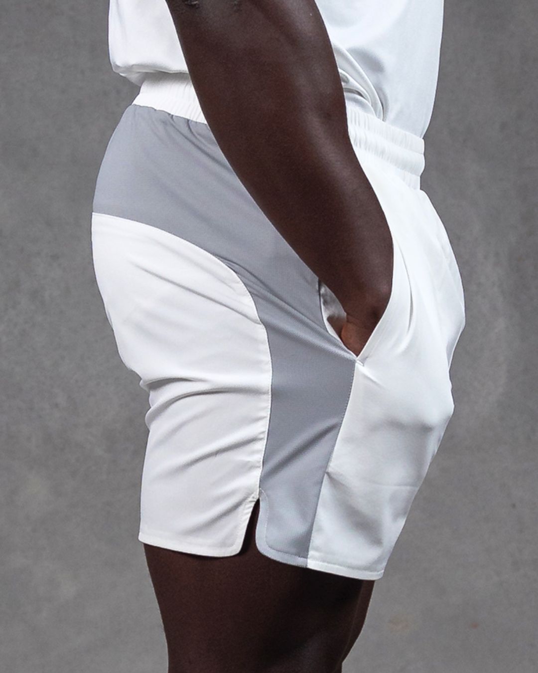 R4W HYBRID  SHORTS WHITE/GREY