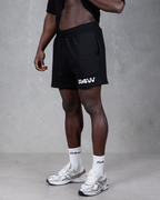 R4W FLEECE SHORTS BLACK