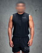 R4W PRO FLEX SINGLET OUTLINE BLACK