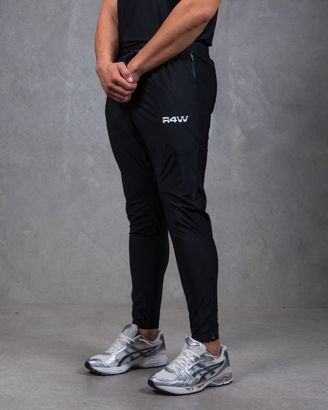 R4W PRO FLEX TRACKPANTS BLACK/WHITE