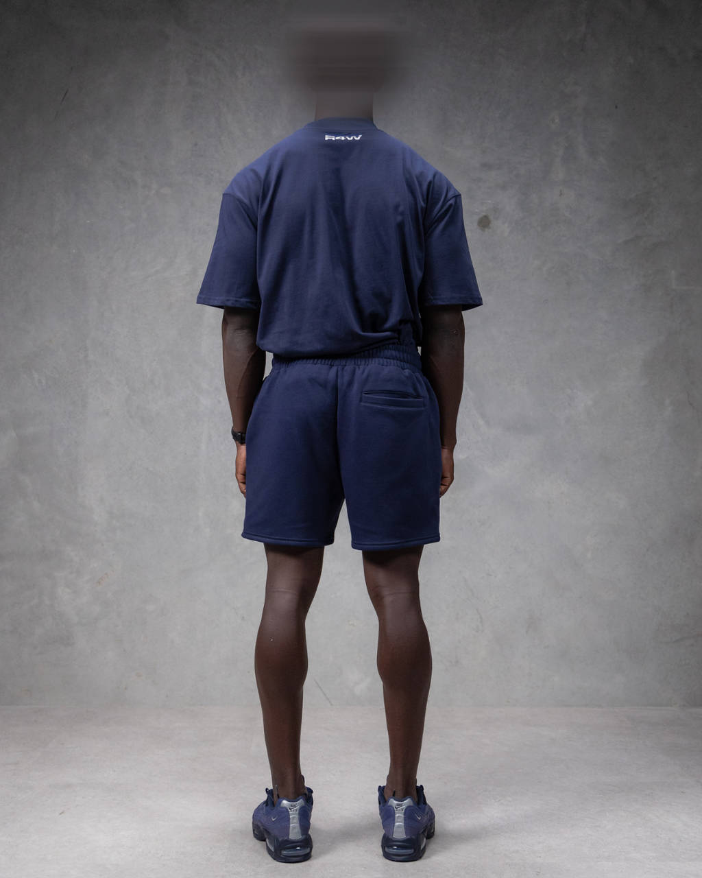 R4W FLEECE SHORTS NAVY BLUE