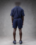 R4W FLEECE SHORTS NAVY BLUE