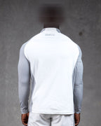 R4W HYBRID QUATER ZIP WHITE/GREY