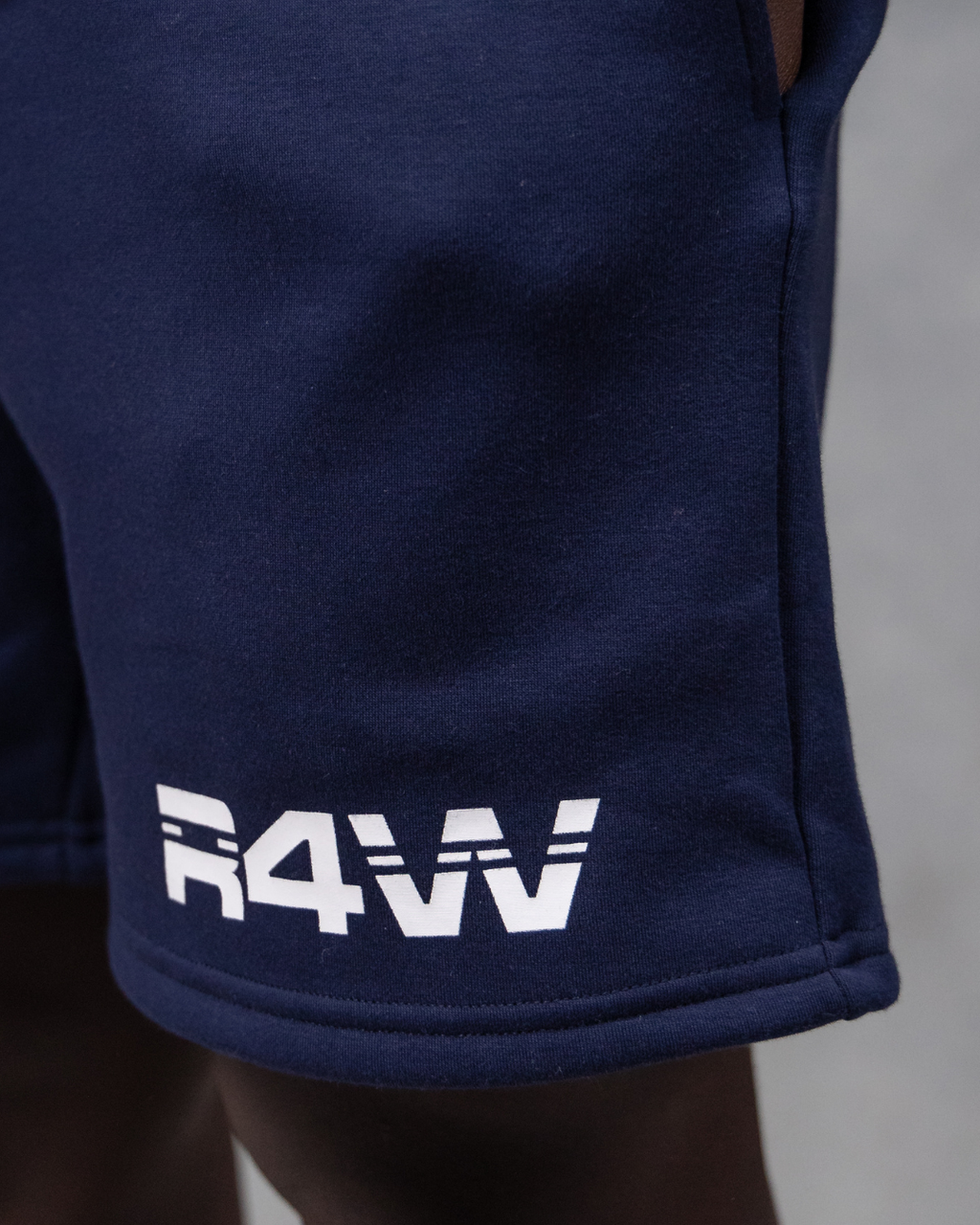 R4W FLEECE SHORTS NAVY BLUE