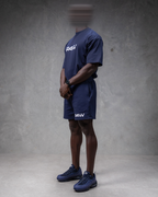 R4W FLEECE SHORTS NAVY BLUE