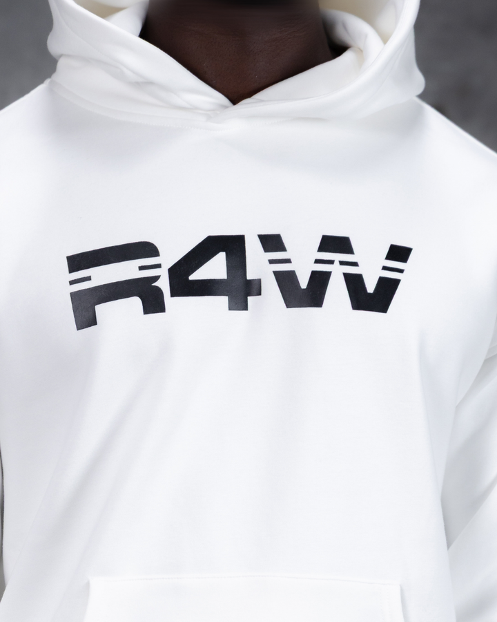 R4W FLEECE HOODIE WHITE