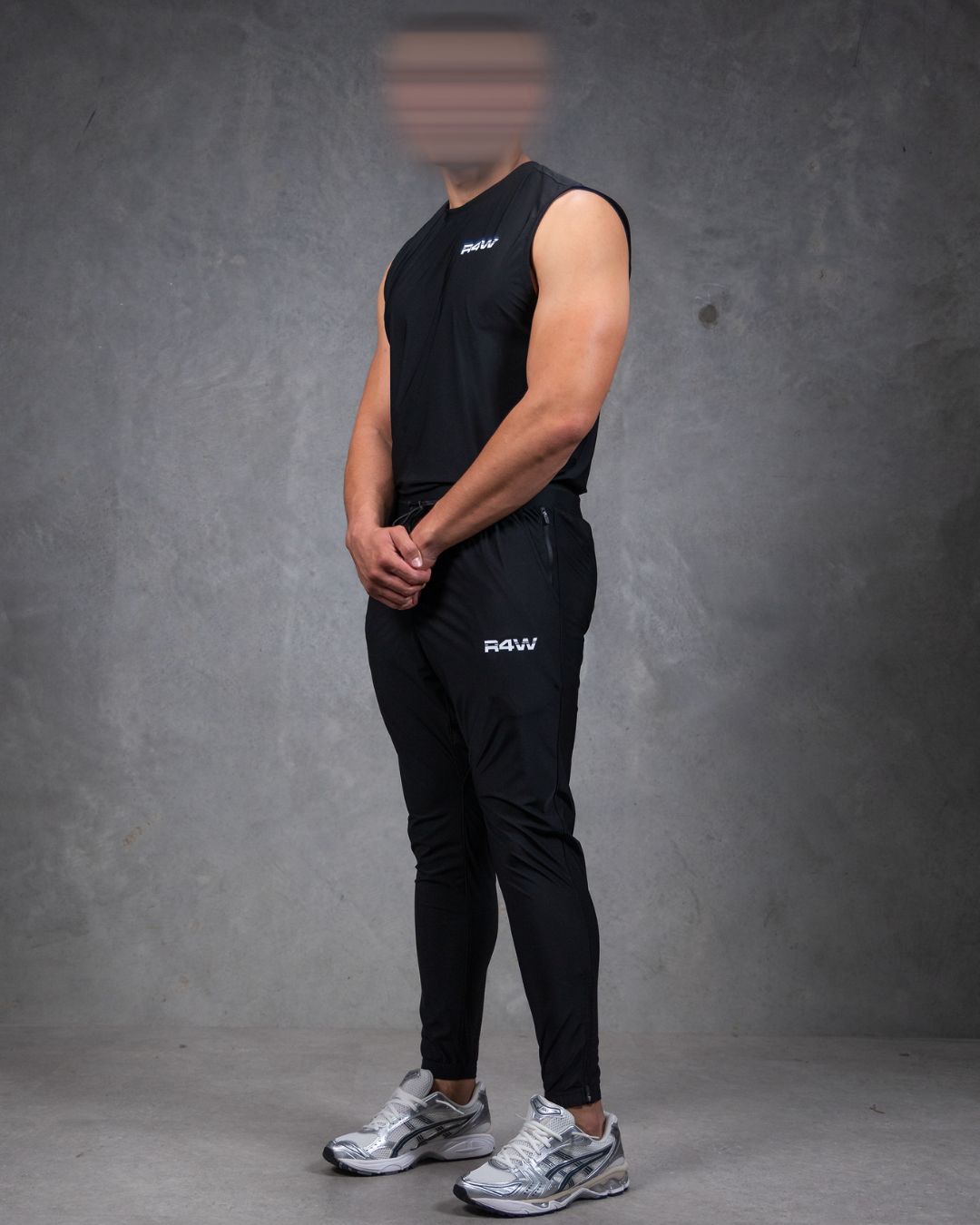 R4W PRO FLEX TRACKPANTS BLACK/WHITE