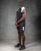 R4W HYBRID MUSCLE TANK BLACK/GREY