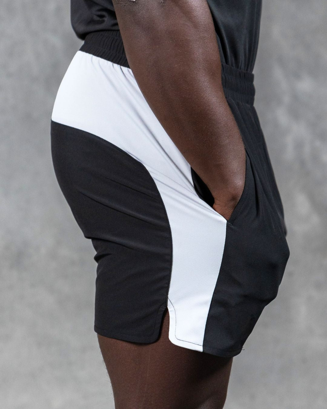 R4W HYBRID SHORTS BLACK/GREY