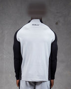 R4W HYBRID QUARTER ZIP GREY/BLACK