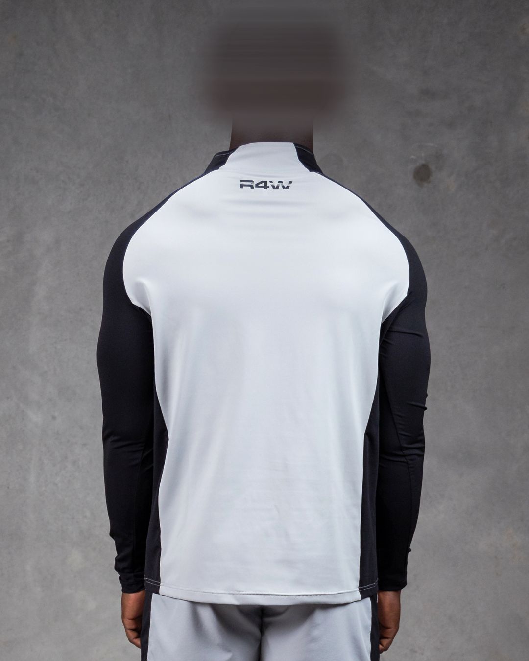 R4W HYBRID QUARTER ZIP GREY/BLACK