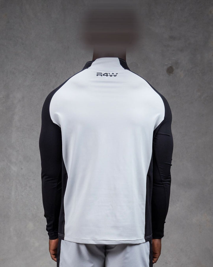 R4W HYBRID QUARTER ZIP GREY/BLACK