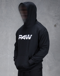 R4W FLEECE HOODIE BLACK