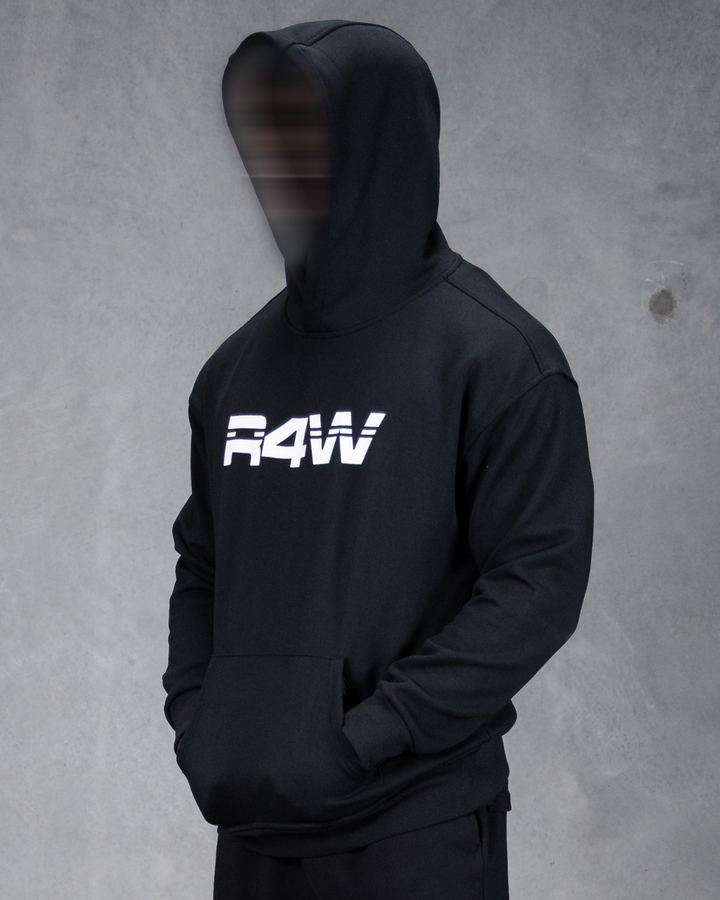 R4W FLEECE HOODIE BLACK