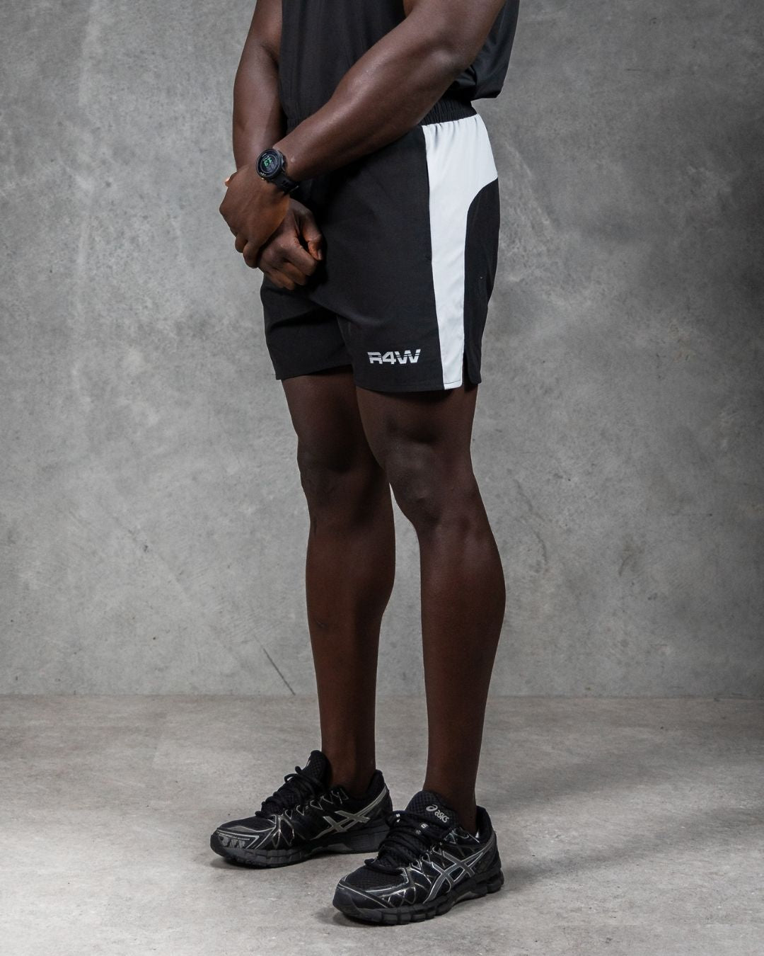 R4W HYBRID SHORTS BLACK/GREY