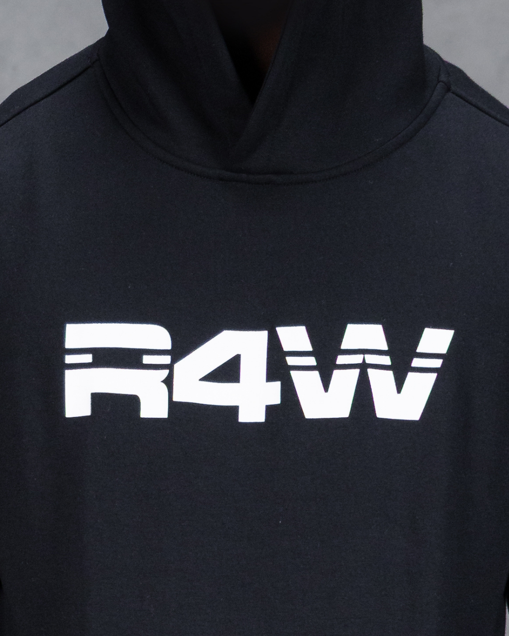 R4W FLEECE HOODIE BLACK