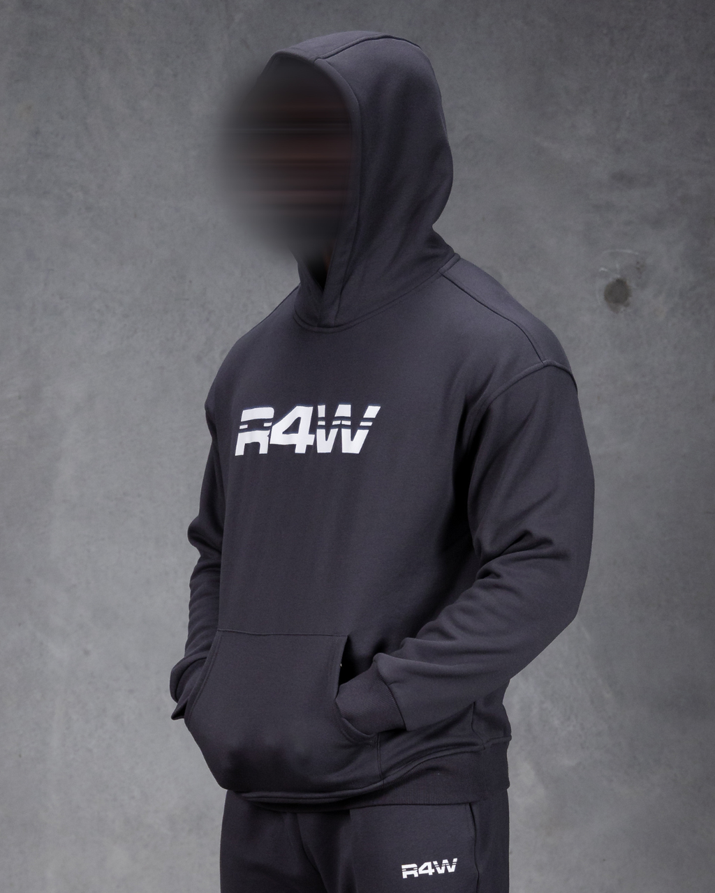 R4W FLEECE HOODIE CHARCOAL