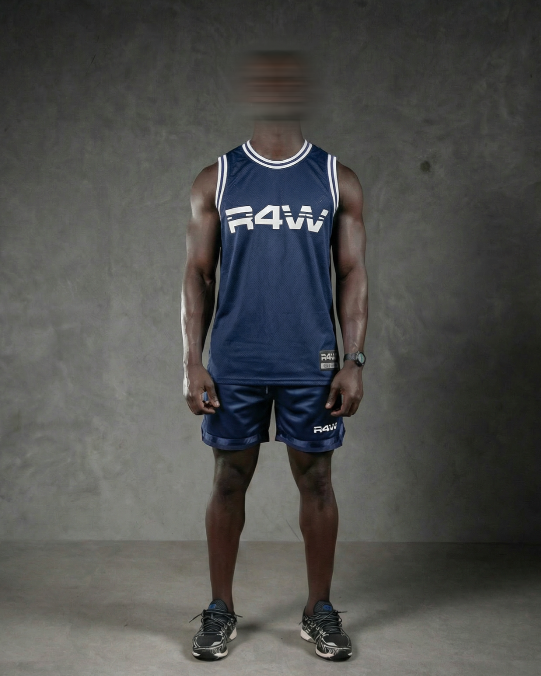 R4W BASKETBALL JERSEY NAVY BLUE
