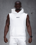 R4W SLEEVELESS HOODIE WHITE